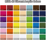 MIYA Acrylic Paint Set, 42 Colors x 60ml Unique Jelly Cup
