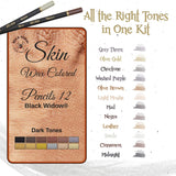 Black Widow Skin Tone Colored Pencils